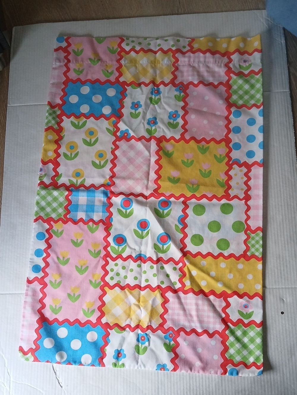 Colorful Patchwork Floral Cottage Core One Pillowcase Perma Prest Y2K